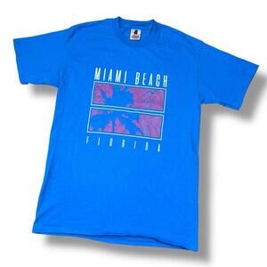 Icecream Miami Beach T-shirt Billionaire Boys Club BBC Sz M Florida Graphic Blue